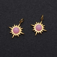 Colgante Estrella Jade acero inoxidable, dorado