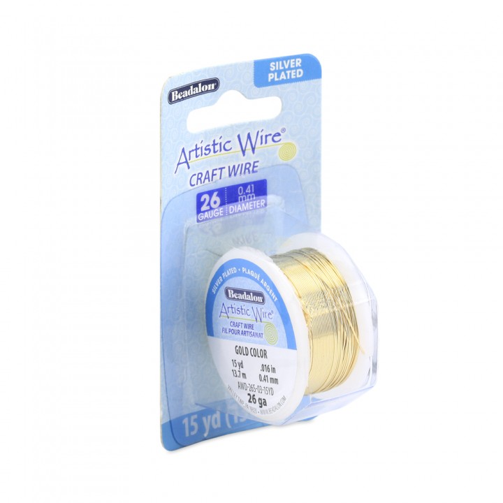 Проволока Artistic Wire 26 Ga(0.41мм) Non-Tarnish Gold катушка 13.7м