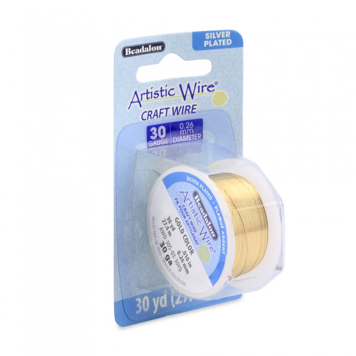 Проволока Artistic Wire 30 Ga(0.26мм) Non-Tarnish Gold катушка 27.4м