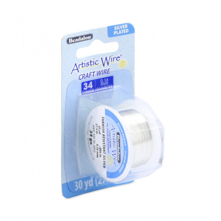 Copper Wire Silver Non Tarnish 34 Ga 30yd spool     