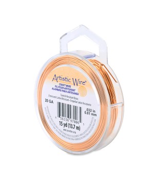 Alambre "Artistic Wire" calibre 20Ga(0.81mm) color Latón Resistente 13.7 metros
