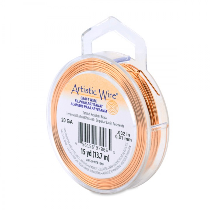 Wire Tarnish Resistent Brass 20 Ga 15yd spool