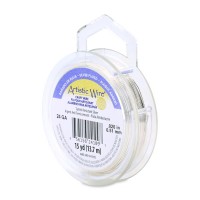 Проволока Artistic Wire 24Ga(0.51мм) Non-Tarnish Silver катушка 13.7м