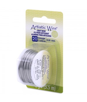 Alambre "Artistic Wire" acero inoxidable 20 Ga(0.81mm) 5.5 metros