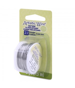 Alambre "Artistic Wire" acero inoxidable 22 Ga(0.64mm) 7.3 metros