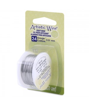 Alambre "Artistic Wire" acero inoxidable 24 Ga(0.51mm) 9.1 metros