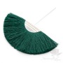 Silk fan brush "Green" with pin (rhodium plated)