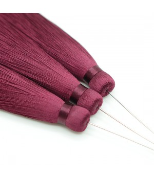 Silk brush Burgundy color with pin (rhodium plated)