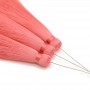 Silk brush color Coral with pin (rhodium plated)