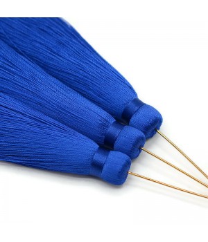 Silk tassel color Lapis lazuli with pin(16K gold plated)