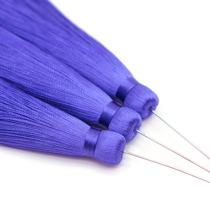 Шёлковая кисть цвет Фиолетовый с пином(родиевое покрытие)