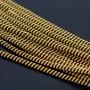 Canutillo doble trenzado espiral 4mm para bordado color gold black, 100g