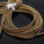Double twisted gimp 4mm gold black, 100 grams