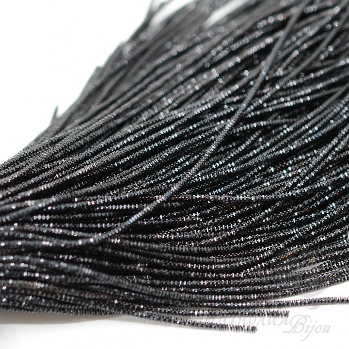 Metallic wire 3mm in spring like design black color, 5 gram