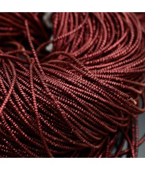 Canutillo frisado 1mm color Rojo oscuro, 5g