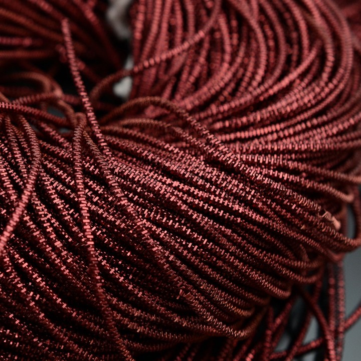 Bullion Wire 1mm Dark Red color, 5 grams