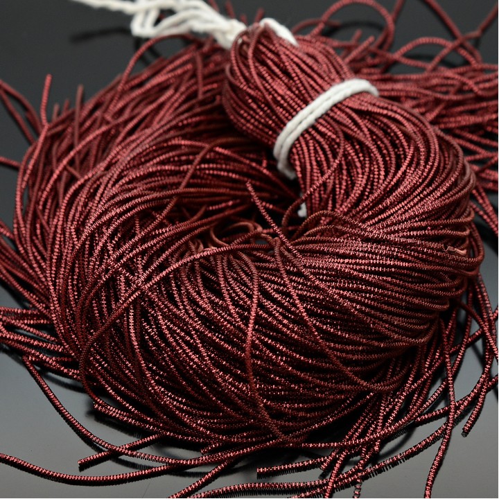 Bullion wire 1mm Dark Red color, 100 grams