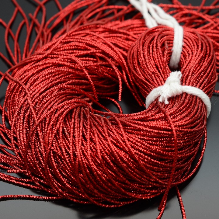 Bullion wire 1mm Pompeian Red color, 100 grams