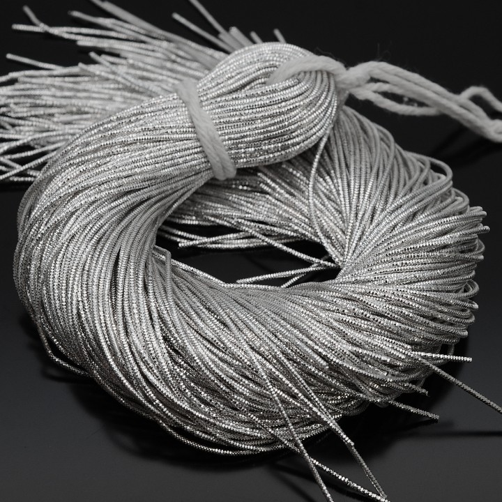 Canutillo frisado 0.7mm color Silver, 100g