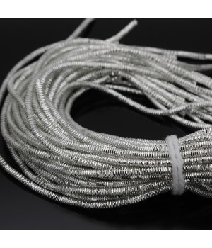 Bullion wire 3mm Silver color, 100 grams