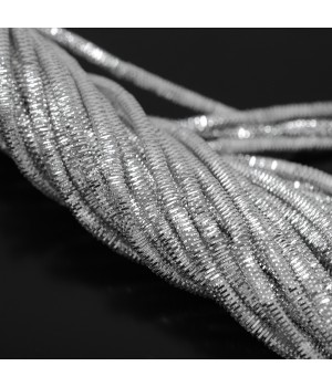 Metallic wire 3mm in spring like design silver color, 5 gram