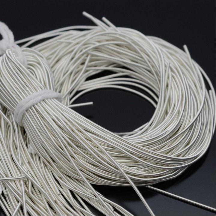 French wire 1.5mm smooth soft color Silver color, 100 grams