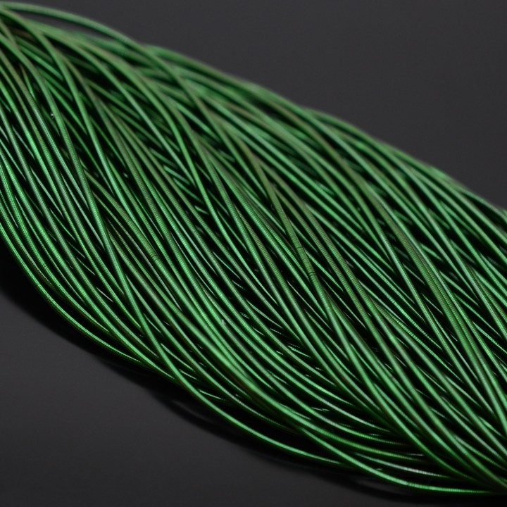 Canutillo liso brillo 1mm color Emerald Green, 5g