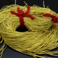 Canutillo liso brillo 1mm color Lime Yellow, 100g