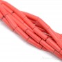 Ceramic bead Tube ~4:13mm, red color