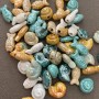 Fish Ceramic Beads ~30:17mm mustard AB color, 1 piece