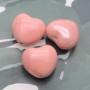 Heart Ceramic Beads 15:17mm pink color, 1 piece