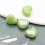 Heart Ceramic Beads 13:15mm green color, 1 piece
