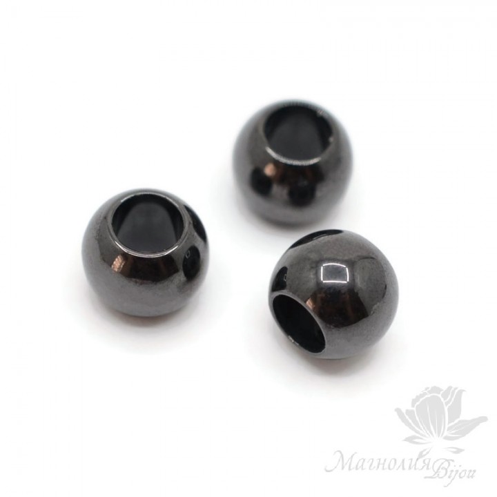 Ceramic bead 10:8mm, black