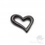 Cuenta cerámica Corazón 19:15mm, color negro