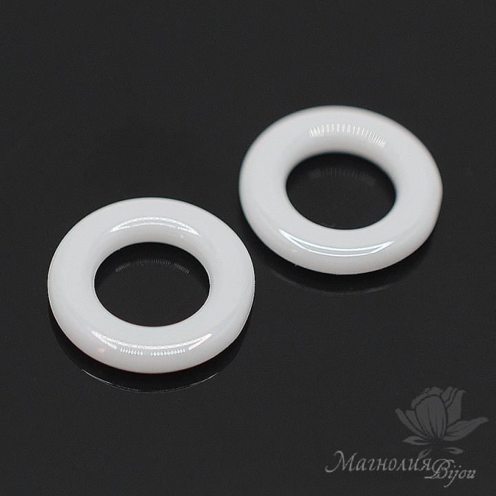 Ceramic element Ring 12mm, white