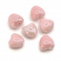 Bead Ceramic Heart 10mm color pink, 10 pieces