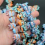 Porcelain Beads Sea Fish 20mm color turquoise, 1 piece