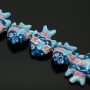 Porcelain Beads Sea Fish 20mm color blue, 1 piece