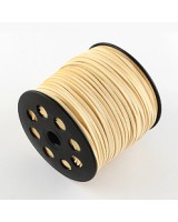 Замшевый плоский шнур 2.5мм цвет кукуруза, 1 метр