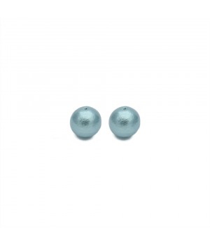 10mm round cotton pearls(Japan), color gray blue
