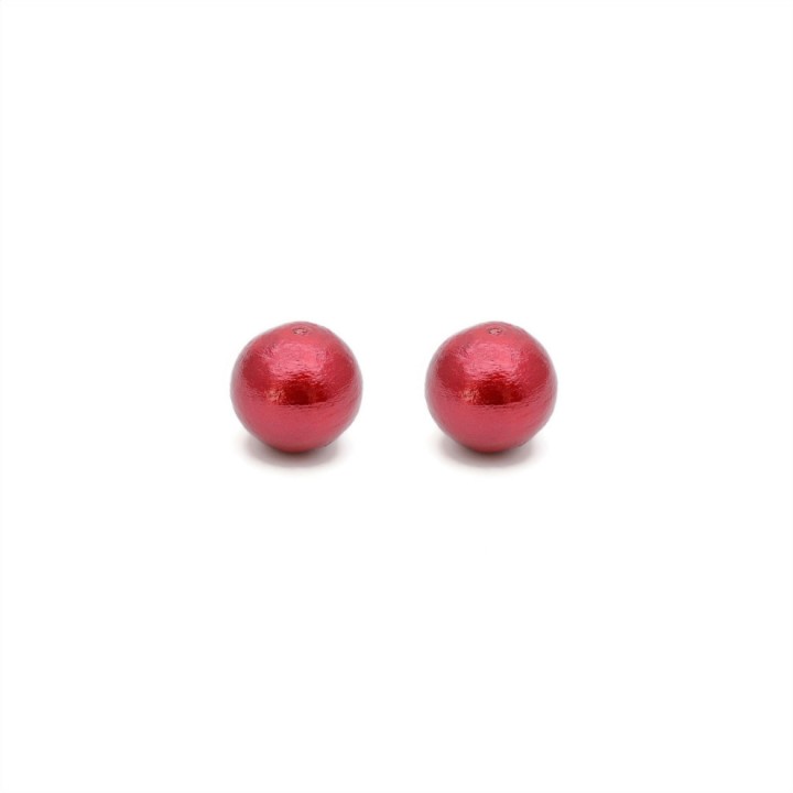 Cotton pearl 10mm(Japan), color red