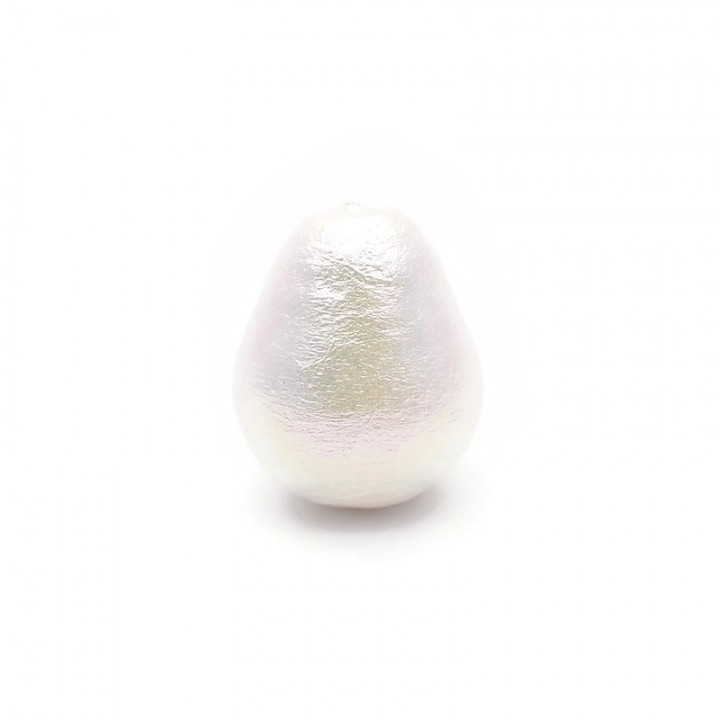 12:16mm cotton pearl drop(Japan), color rich white