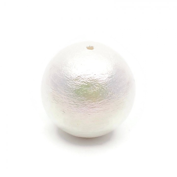 Cotton pearl 18mm(Japan), color rich white