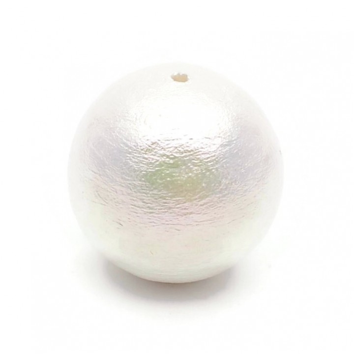Cotton pearl 20mm(Japan), color rich white