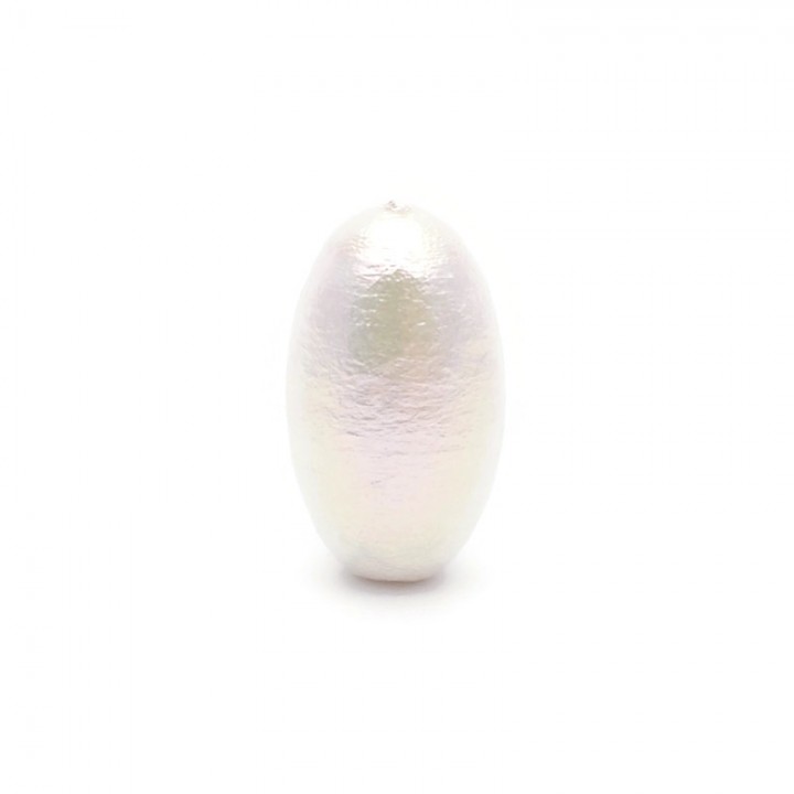 8:14mm cotton pearl oval(Japan), color rich white