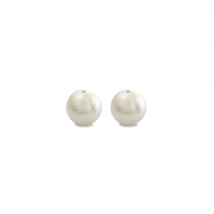 Cotton pearls 10mm, white