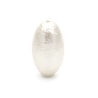 Хлопковый жемчуг овальный 11:20мм(Япония), цвет белый