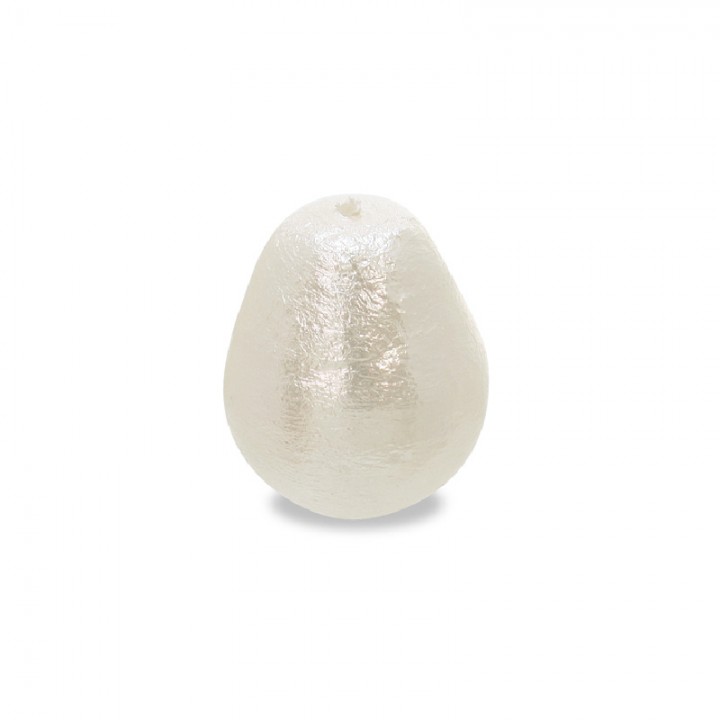 Cotton pearl drop 12:16mm (Japan), white