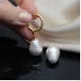 Cotton pearl drop 15:20mm (Japan), white