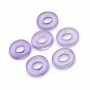 Donut Glass Beads 10mm color Lilac, 5 pieces